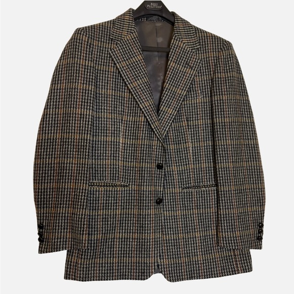 VTG Wool Blazer Houndstooth Men’s 40R Sport Jacket Fits Women M/L Ivy League - Picture 2 of 11